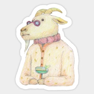 Goat and Grasshopper Sticker
